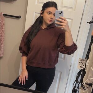 Abercrombie & Fitch Hoodie - Size L - Burgundy - Soft A&F Collection